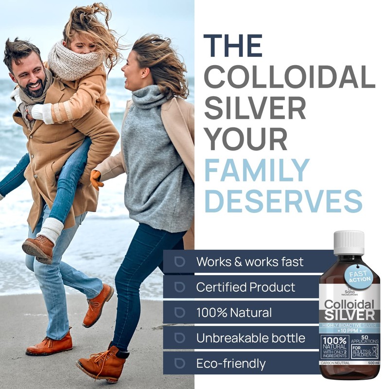 Colloidal Silver 10 ppm 500 ml ● Premium Silver Water