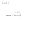 METALLIXITY Small Nails 1.2x6mm 800pcs Carbon Steel Small Hardware Nails