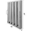 Pack 6 Commercial Hood Filters 430 Stainless Steel 19.5W X