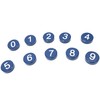 XMHF Number Magnetic Sticker Round Numbers Magnets With 0-9 Painted