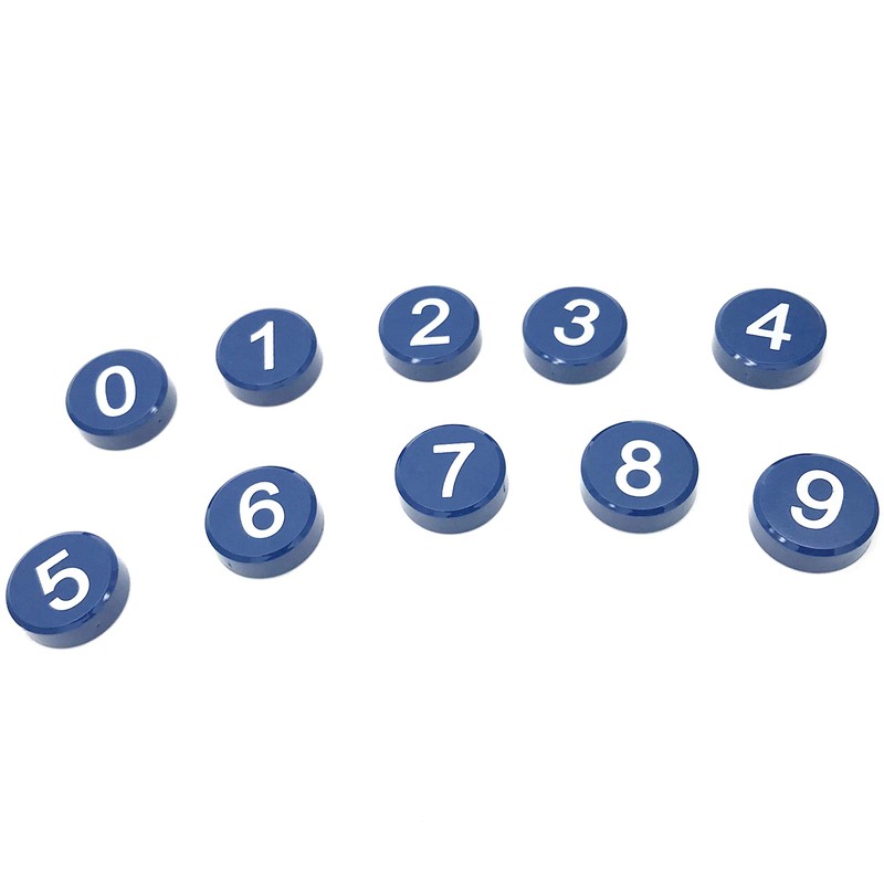 XMHF Number Magnetic Sticker Round Numbers Magnets With 0-9 Painted