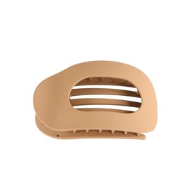 MyWQQ Flat Clips for Hair, 18 Non-Slip Teeth Sports Hair Claw Clip for Women, Ultra Lightweight (Under 30g), Comfortable Head-Hugging Design for Running, Gym, Work & Party (Latte)