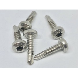 Drilling Screws 4.8 x 19 mm Stainless Steel A2 with Pan Head Self-Tapping DIN 7504 M TX 25 V2A Pack of 100