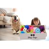 Geyecete Large Dog Toys Storage Bins - Foldable Fabric Trapezoid