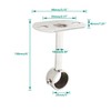 2 Pack Ceiling Mount Bracket, Stainless Steel Wardrobe Pipe Bracket