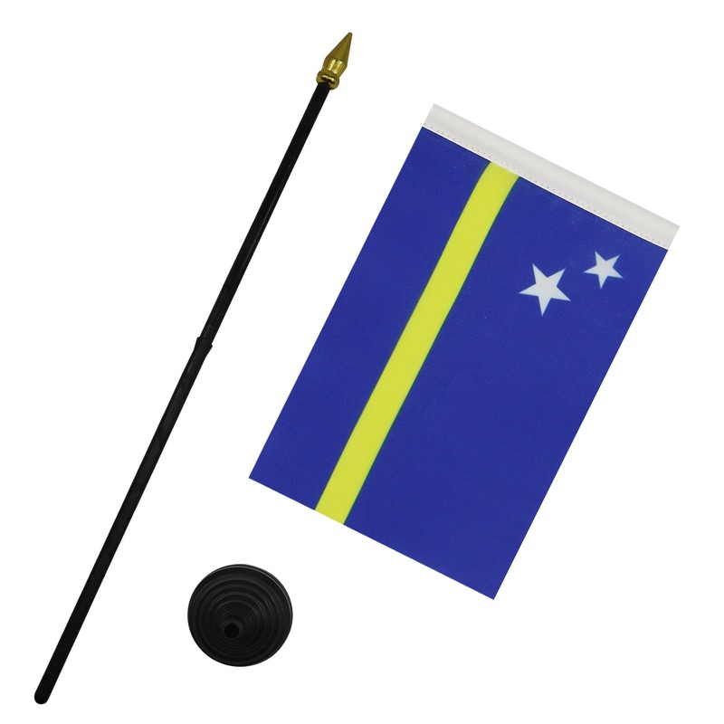 AZ FLAG CURAÇAO TABLE FLAG 4'' x 6'' - CURAÇAOAN