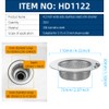 (2PCS) haodex Stainless Steel Kitchen Sink Strainer with Handle,Outer Diameter