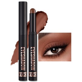 Erinde Waterproof Cream Eyeshadow Stick, Matte Nude Eye Shadow Sticks, Longwear Blendable High Pigmented, Neutral Eye Shadow Sticks Matte for Older Eyes, Smokey Eyeshadow Pencil Crayon, 15 Mocha Matte