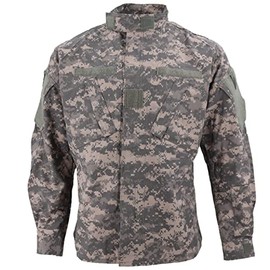 GI ACU Army Combat Uniform Shirt, Flame Resistant Casual and Workwear Shirt, ACU Camo Pattern, Made in USA (SH-221-AC-SXS)