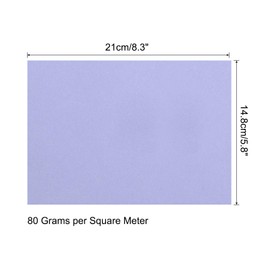 sourcing map 50 Sheets Colored Copy Paper 8.3 Inch Printer Paper 80gsm Light Purple for Office Printing, Document Copying, Invitations, Forms, Art Projects