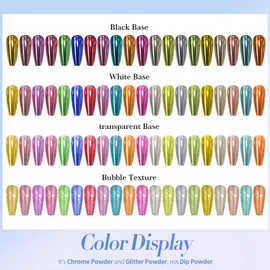 IMGDD Chrome Nail Powder, Mirror Holographic Nail Glitter Metallic Chrome Powder Reflective Glossy Nail Powder Pigment Manicure for Nail Art DIY Decoration (06)