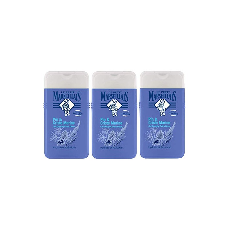 Pack of 3 Le Petit Marseillais Shower Gel with Pine