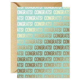 Sweetzer & Orange Congratulations Card with Gold Foil – 5”x7” Premium Greeting Card with Envelope & Seal – Thick Cardstock Elegant Design for Promotion, Wedding, Retirement & Any Special Celebrations
