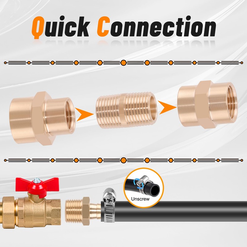 Dazakoot 120Pcs Hose Pipe Fitting & Hose Barb Fitting Kit,