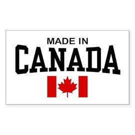 CafePress Made in Canada Rectangle Sticker Rectangle Bumper Sticker Car Decal