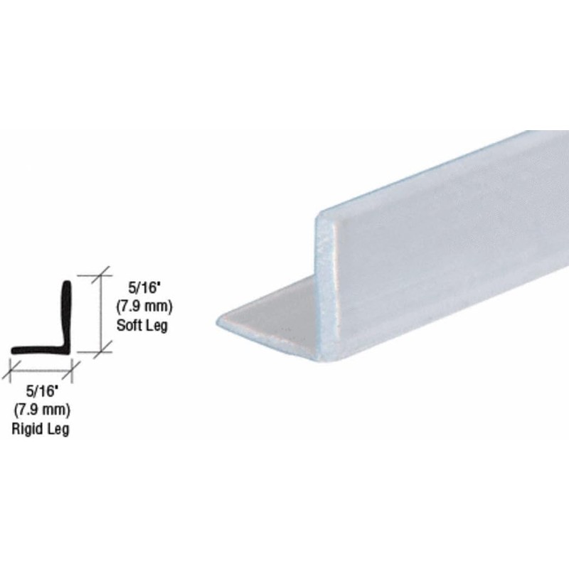 CRL Translucent Vinyl Edge L Seal with Pre-Applied Tape for