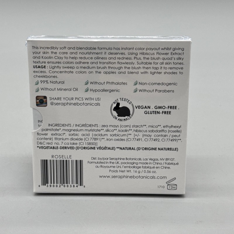 Blush Seraphine Botanicals Happy Hibiscus Luminizer & Blush Palette Vegan