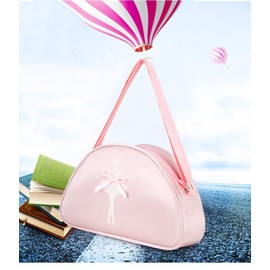 FASHION YO Girls Kids Children Ballet Dance Bag, Pink Ballerina Handbag Tote Gymnastics Sports Duffel Bag, Crossbody Shoulder School Bag Light Weight Carry-on Luggage (Purple)