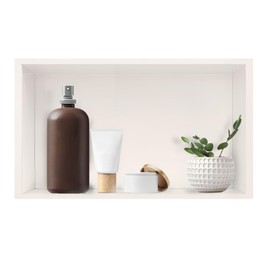 Elefloom Shower Niche, Stainless Steel Elegant Bathroom Niche, No Tile Needed Recessed Shower Shelf Organizer for Storage