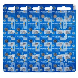 Renata 377 SR626SW Batteries - 1.55V Silver Oxide 377 Watch Battery (50 Count)