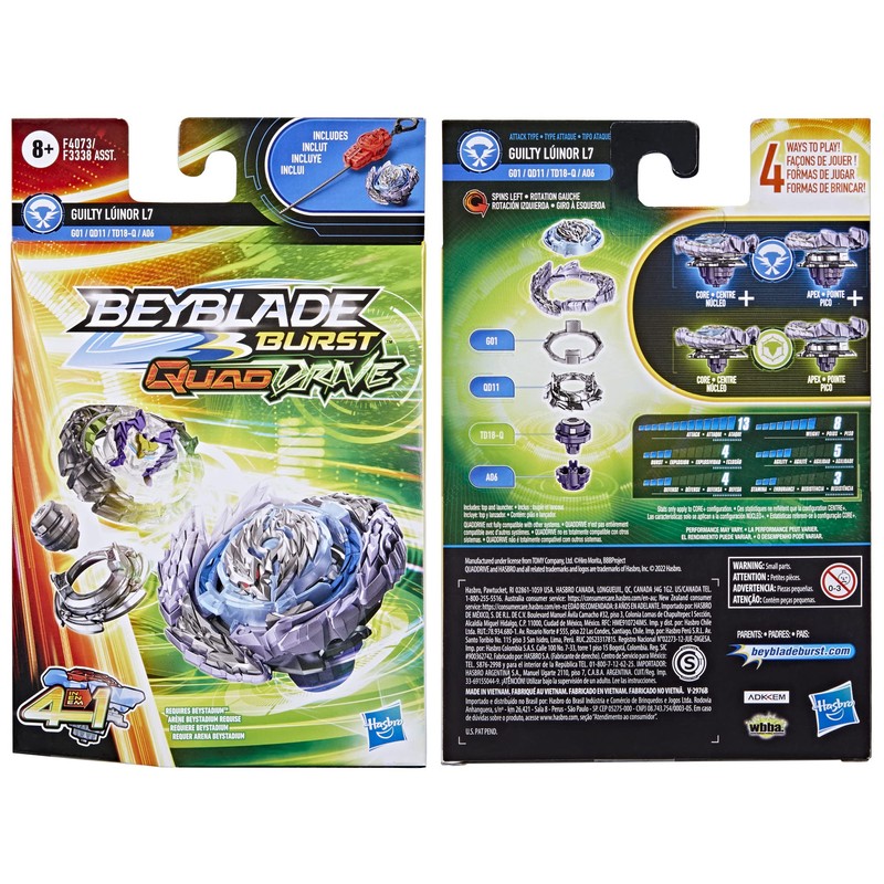 Hasbro Beyblade Beyblade Quad Drive Pack Spinning Top and Launcher,