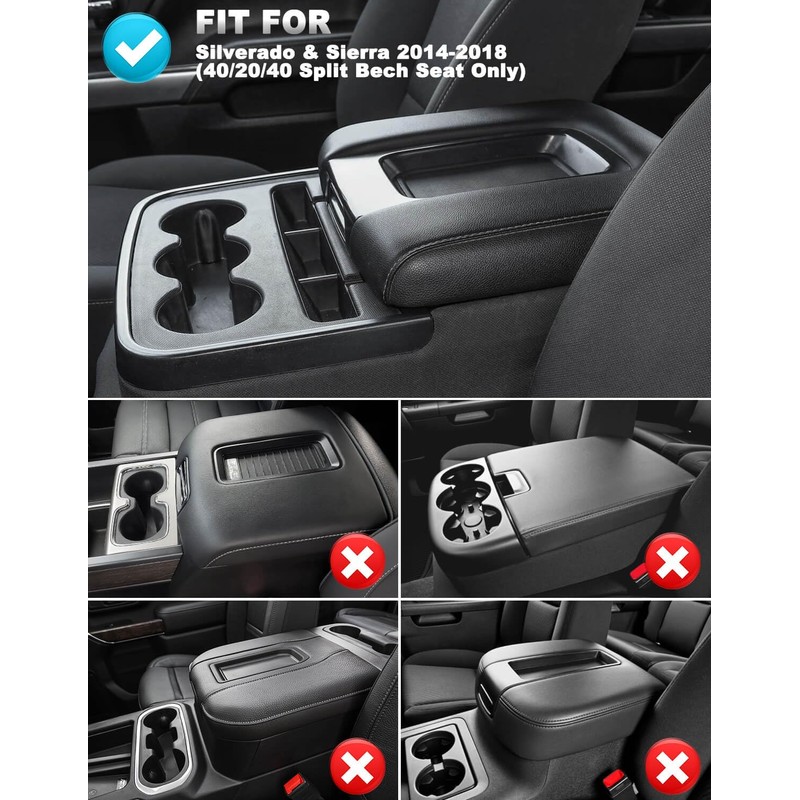 Center Console Cover Replacement for Chevy Silverado & GMC Sierra