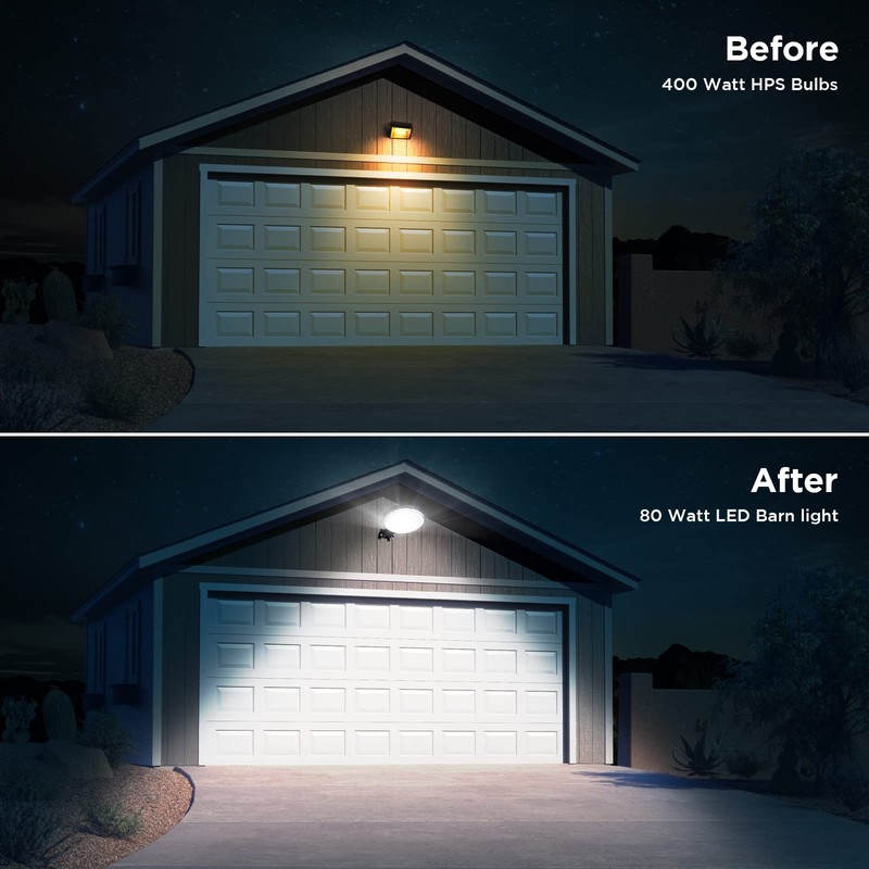 deerdance LED Barn Light, Dusk to Dawn Outdoor Lighting with