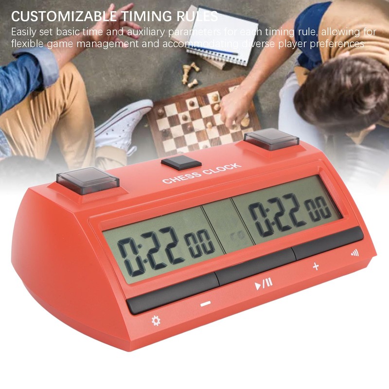 Professional Digital Chess Clock Timer Portable Tournament Large Screen Game
