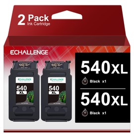 ECHALLENGE PG-540 XL for Canon Printer Cartridges 540 XL Compatible Multipack Cartridges for TS5150 MG3650 MG3600 MG4250 MX475 MX375 MX535 MG3150 MG3500 (2 Black)
