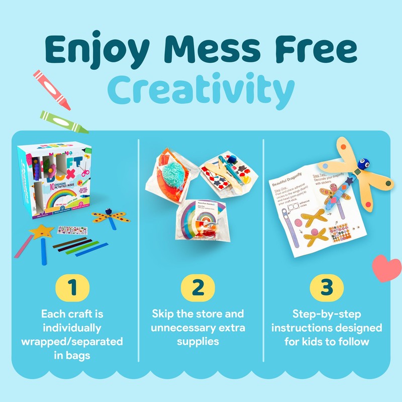 Mumaloo Craft Box for Kids - 10 Creative Arts and