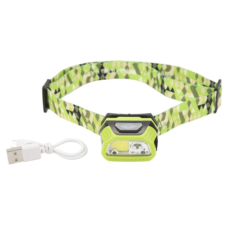 LED Induction Headlamp Waterproof Headband Flashlight for Outdoor Camping Night