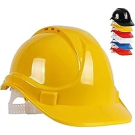 Blackrock Yellow Hard Hat, Safety Helmet, Hard Hats Construction, Hardhat, PPE, Construction Helmet, Mens Womens Childs Multi-Position 6-Point Adjustable, Builders, Work Safety Equipment & Gear