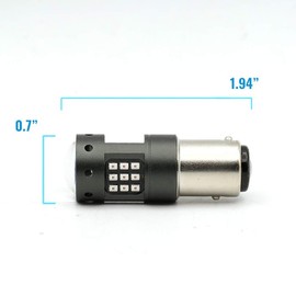 1157 Red Flashing Strobe Blinking Rear Alert Safety Brake Tail Stop High Power LED Light Bulbs