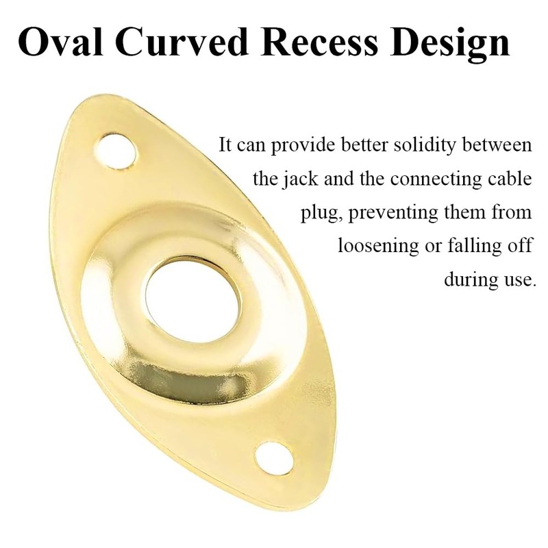 Guitar Jack Plate Output Jack Plate Curved Oval Jack Plate