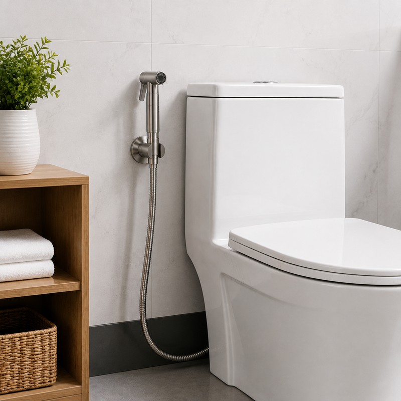 Handheld Toilet Bidet Sprayer Set for Bathroom - Stainless Steel