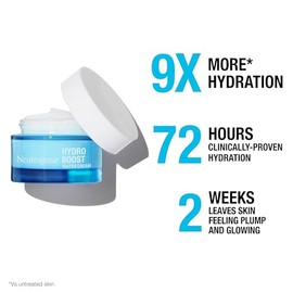 TENA Neutrogena Hydro Boost Skincare Set, Hydro Boost Water Cream Face Moisturizer for 72-Hour Hydration, 1.7 Fl Oz, & Hydro Boost Hydrating Gel Facial Cleanser Trial Size, 0.5 Fl Oz, 2 Pack