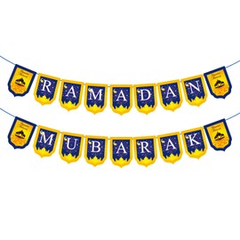 Ramadan Decorations Ramadan Banner, Eid Mubarak Decoration for Home Celebration, Muslim Islamic Ramadan Kareem Party Decor for Indoor Outdoor