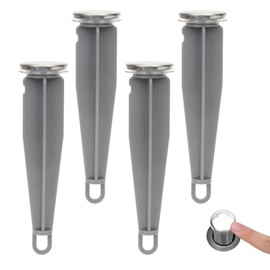 4pcs Bathroom Sink Pop Up Stoppers, Chrome Bathroom Sink Drain Plunger Replacement 4-7/8 Height 1-1/4 Diameter with 1 Mounting Hole and Gasket Seal Compatible with 88994 Moen Drain Components