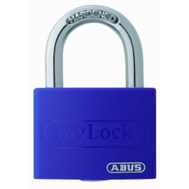 ABUS myLOCK T65AL/40 Padlock - Individually Writeable - Locker Lock - Solid Aluminium Lock Body - ABUS Security Level 5 - Purple
