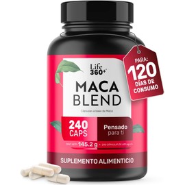 LIFE 360 Maca Blend (Maca Negra, Amarilla y Roja) 240 cápsulas1100mg