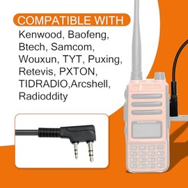 bpr40 - Micrófono de hombro con cable reforzado de 3,5 mm para Motorola rmu2080d rdu4100 bpr 40 dtr700 rmv2080 cp200 (IP65 resistente al agua) (1)