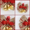 14 Pcs Christmas Bow with Bells Mini Christmas Tree Bows