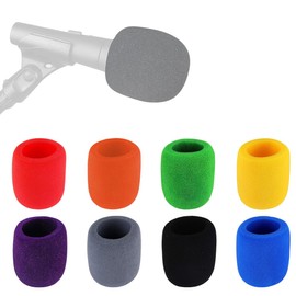 Pack of 8 Microphone Windscreen Colourful Pop Protection Large Foam for Microphone Universal Microphone Cover Hand Washable Microphone Protective Cover for KTV Family Party Stage Performance,