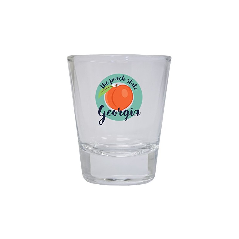 Georgia The Peach State Souvenir Round Shot Glass