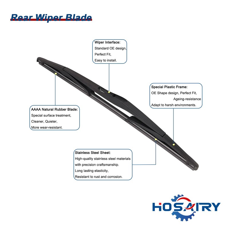 HOSAIRY Rear Wiper Arm Blade Set for Chevy Trailblazer GMC