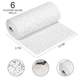 Plaster Cloth Rolls 12.5CM x 2.7M Strips Gauze Bandages Belly Casting Kit Pregnancy Plaster of Paris for Art Craft Projects, Mask Making, Sculptures, Scenery Construction
