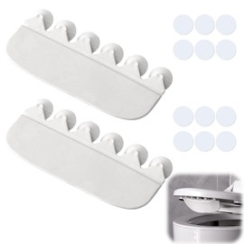 Set of 2 Urine Deflector for Toilet Seat, Toilet Seat Splash Guard Toilet Seat Urine Shield, PVC Material, Off-White, Children's Toilet Accessory for All Toilet Lids