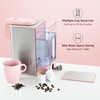 Mecity Pink Coffee Maker 3-in-1 Single Serve Coffee Machine, For