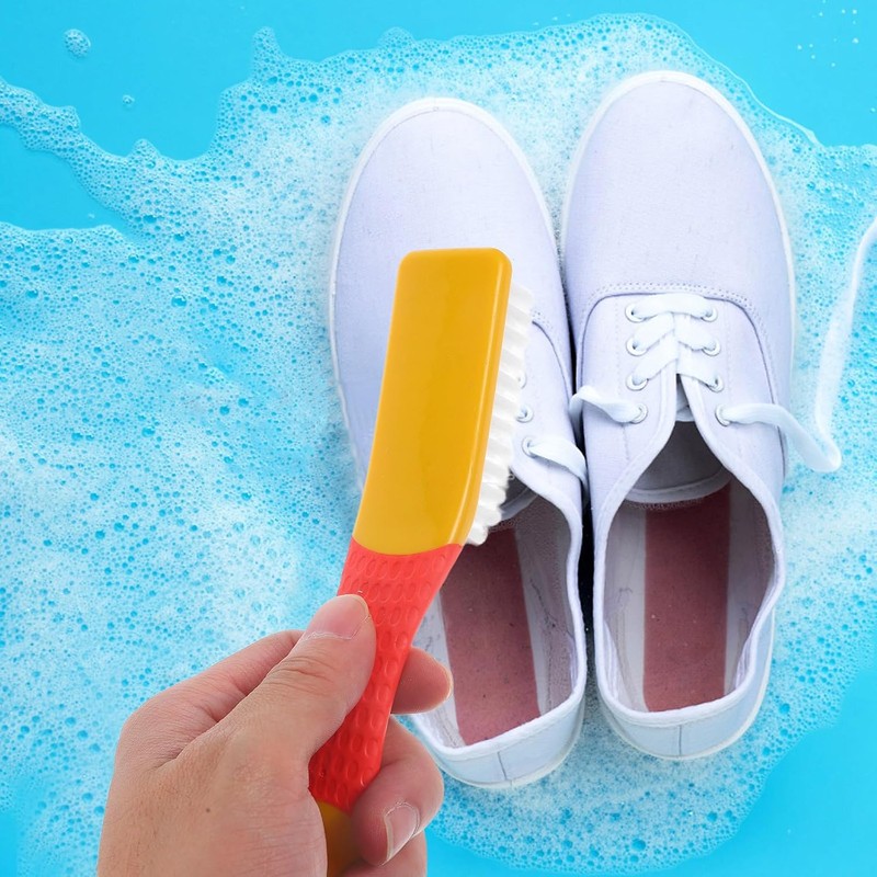 10 Cepillos Limpiadores de Zapatos Mango Ergonómico, Nylon ABS