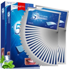 5D Teeth Whitening Strips 42Pairs，Teeth Whitening Gel, Teeth Whitening Kit for Teeth Whitening, Deeply Cleanses Teeth,Daily Oral Care, Travel Essentials